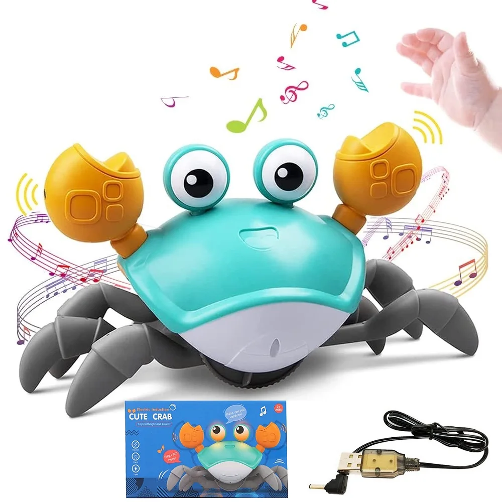 Dancing Crab Run Away Toy for Babies Crawling Interactive Escape Crabs Fujão Toys Baby Birthday Gift VIP Dropshipping with Box