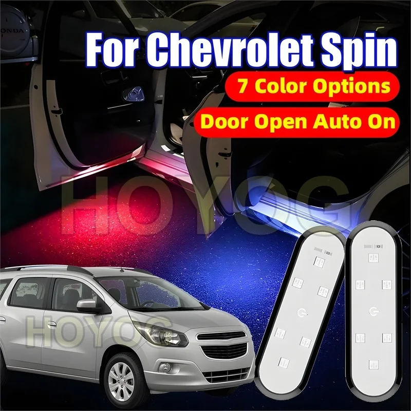 Fit for Chevrolet Spin 2012-2026 USB Rechargeable Wireless LED Car Door Light featuring a Magnetic Sensor