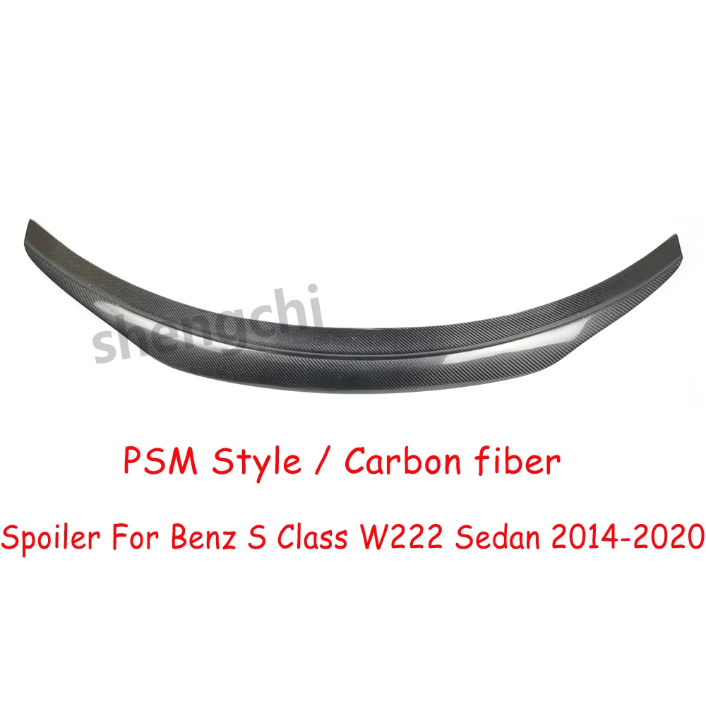 W222 PSM Style FRP / Carbon Fiber Rear Trunk Spoiler Wings For Mercedes Benz S Class W222 Sedan S350 S400 S450 S500 S600 Spoiler