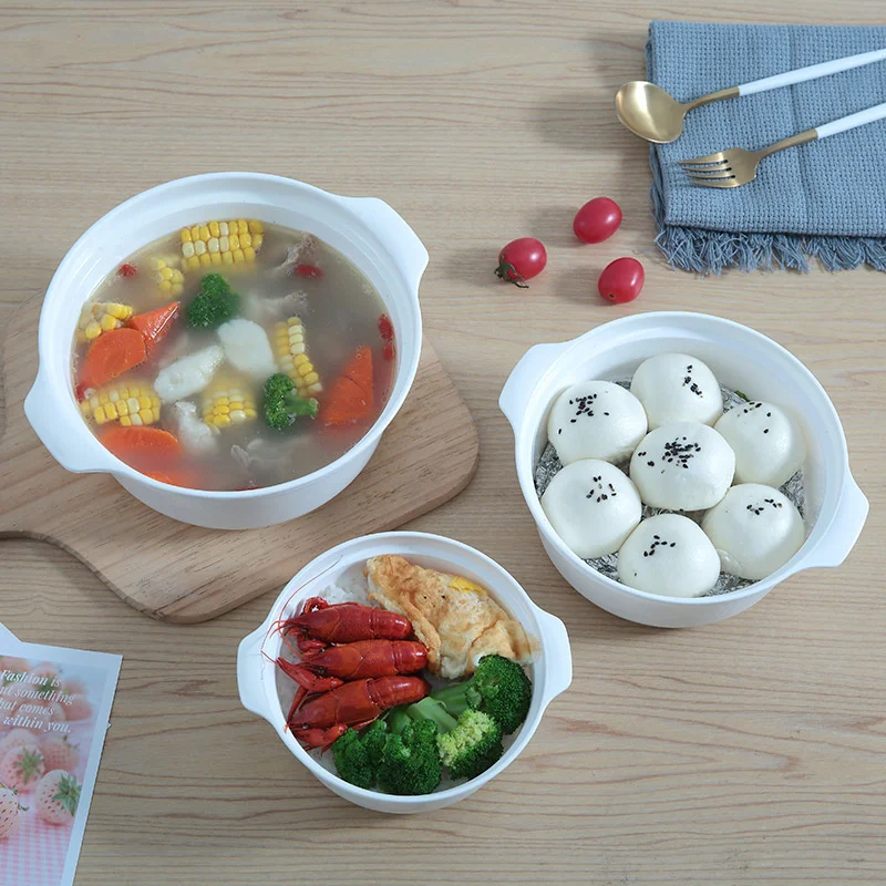 S/M/L Microwave Oven Special Box Steamed Dumpling Rice Container Heated Soup Pot Hot Steamed Buns With Lid Cooking Gadget