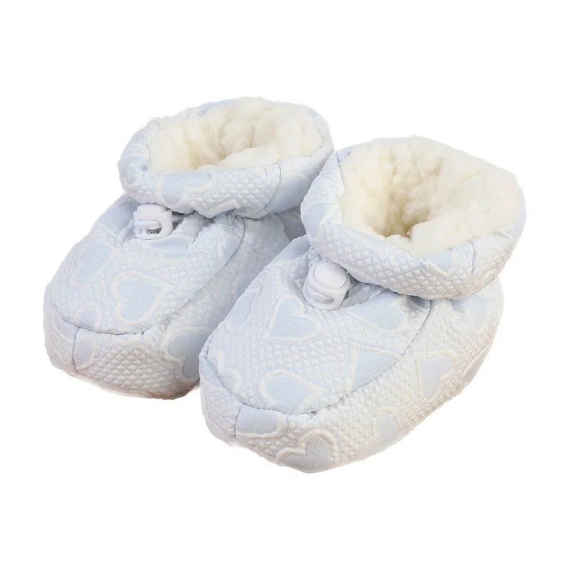 Autumn Winter Baby Snow Boots Newborn Girls Boys Cartoon Heart Decor Cotton Shoes Toddler Soft Sole Infant Toddler Boots