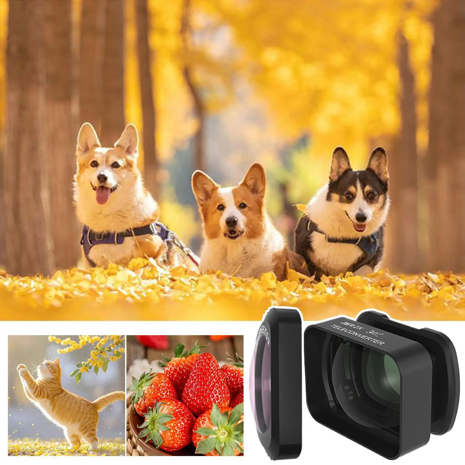 For DJI Osmo Pocket 3 Camera Lenses Magnetic Microscope Teleconverter HD Close Up Macro Photography Lens For Photography Sports