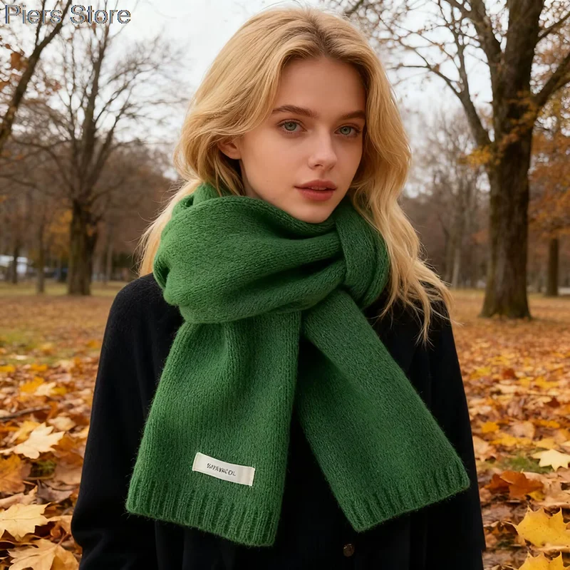 100-ラムウールスカーフ-レディース-メンズ-高級ブランド-冬用-暖かい-ソフトネックスカーフ-無地-シンプル-女性用カシミヤショール-ラップ-2025