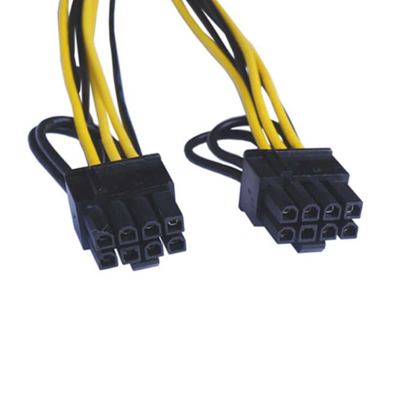 PCI-E 6-Pin Ke Dual 6 + 2-Pin Kabel Pemisah Daya Kartu Grafis PCIE PCI Express 6Pin Ke Kabel Daya Ganda 8Pin H2