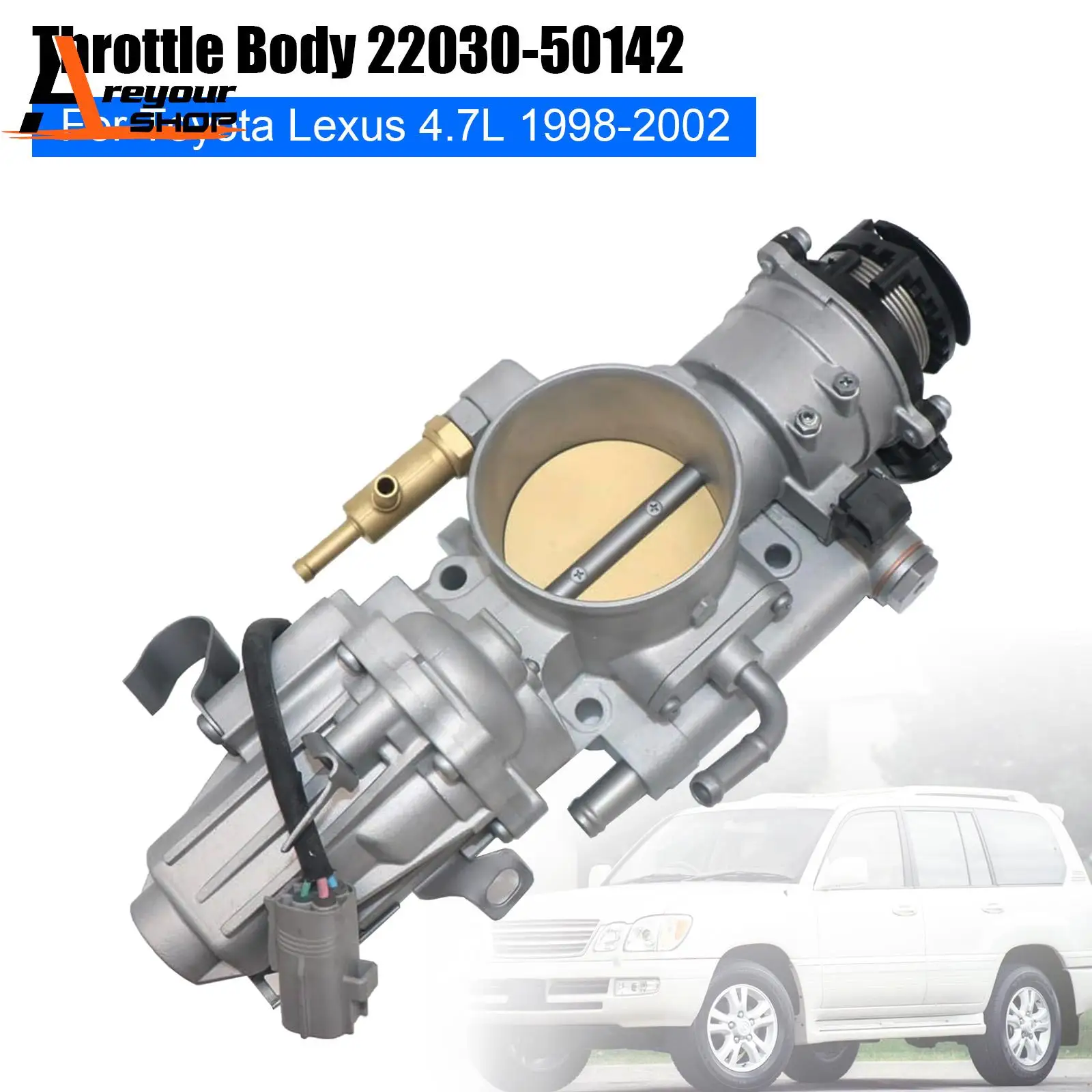 Throttle Body 22030-50142 for Toyota Land Cruiser Lexus LX470 4.7L 1998-2002