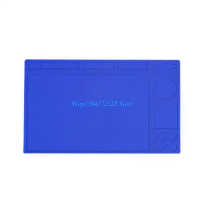 Y6GD Easy Cleaning Workstation Silicone Soldering Mat For Computer Phone Repair Featuring Slip Resistant Design Storage Zones