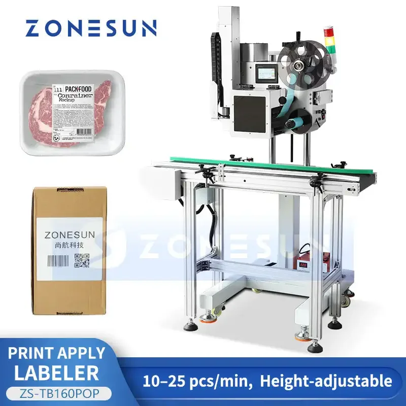 ZONESUN ZS-TB160POP Real-time Print Thermal Flat Labeling Machine