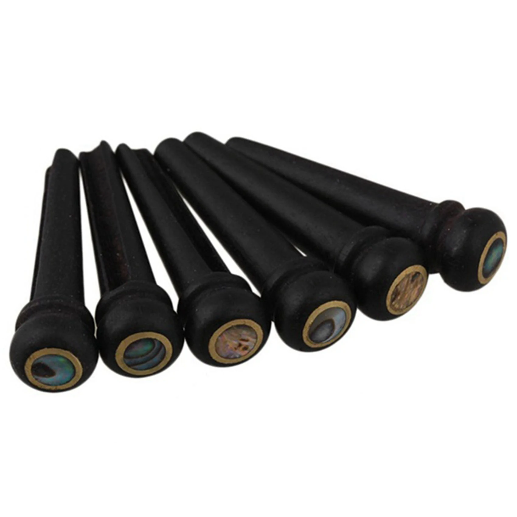 6pcs שחור כהה גיטרה פגז גיטרה גשר עצמות סט עם ירוק abone נקודה עבור אביזרים גיטרה אקוסטיים