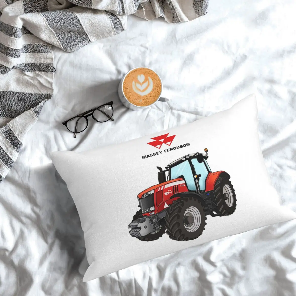 Massey Ferguson Tractor Red Tractor Rectangle Pillowcase Cushion Cover Decorative Bedroom Bed Home Comfort Throw Pillow