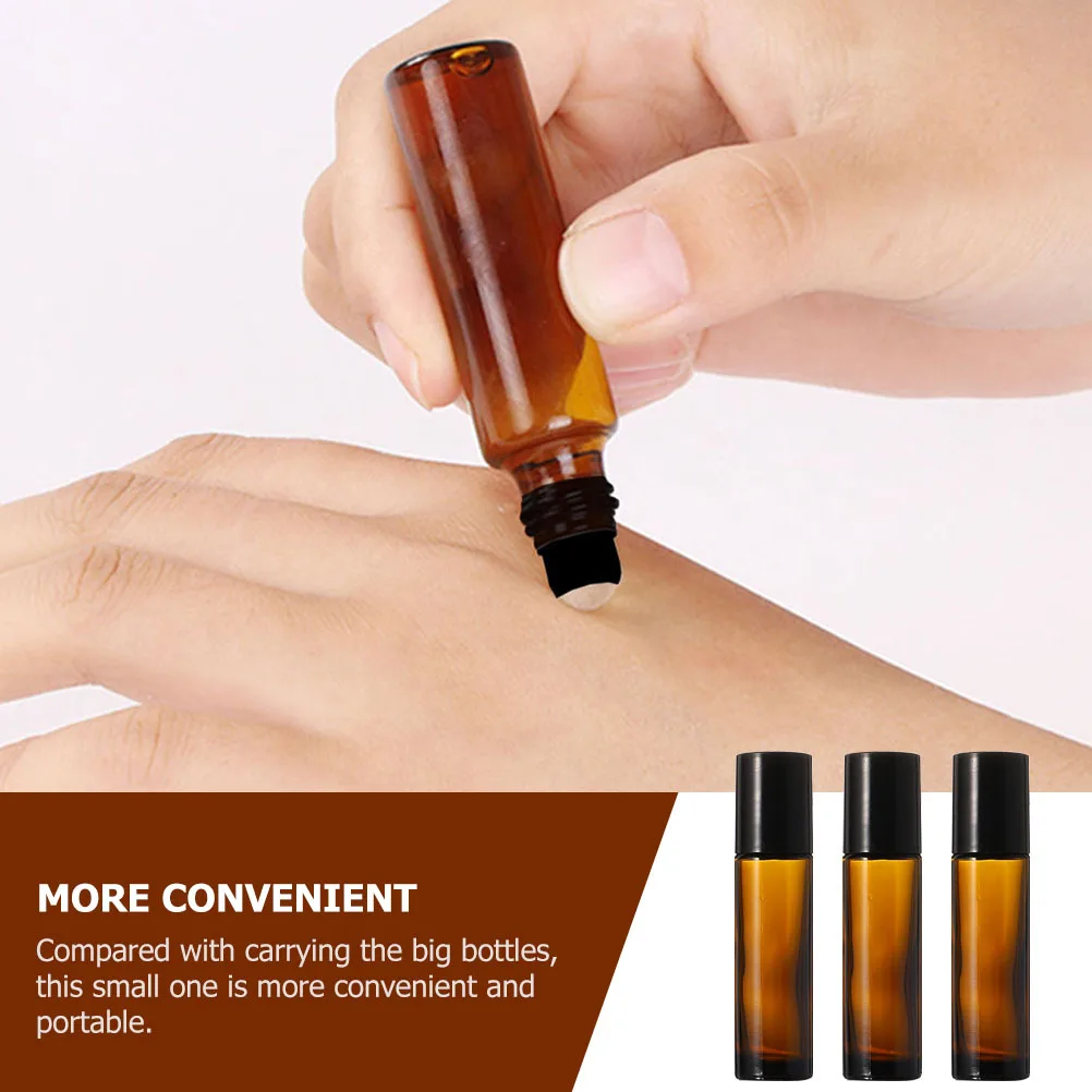 

20Pcs Small Glass Roller Ball Bottles Leakproof Portable Essential Oil Perfume Sub Package Roller Bottle Roll-on Bottles