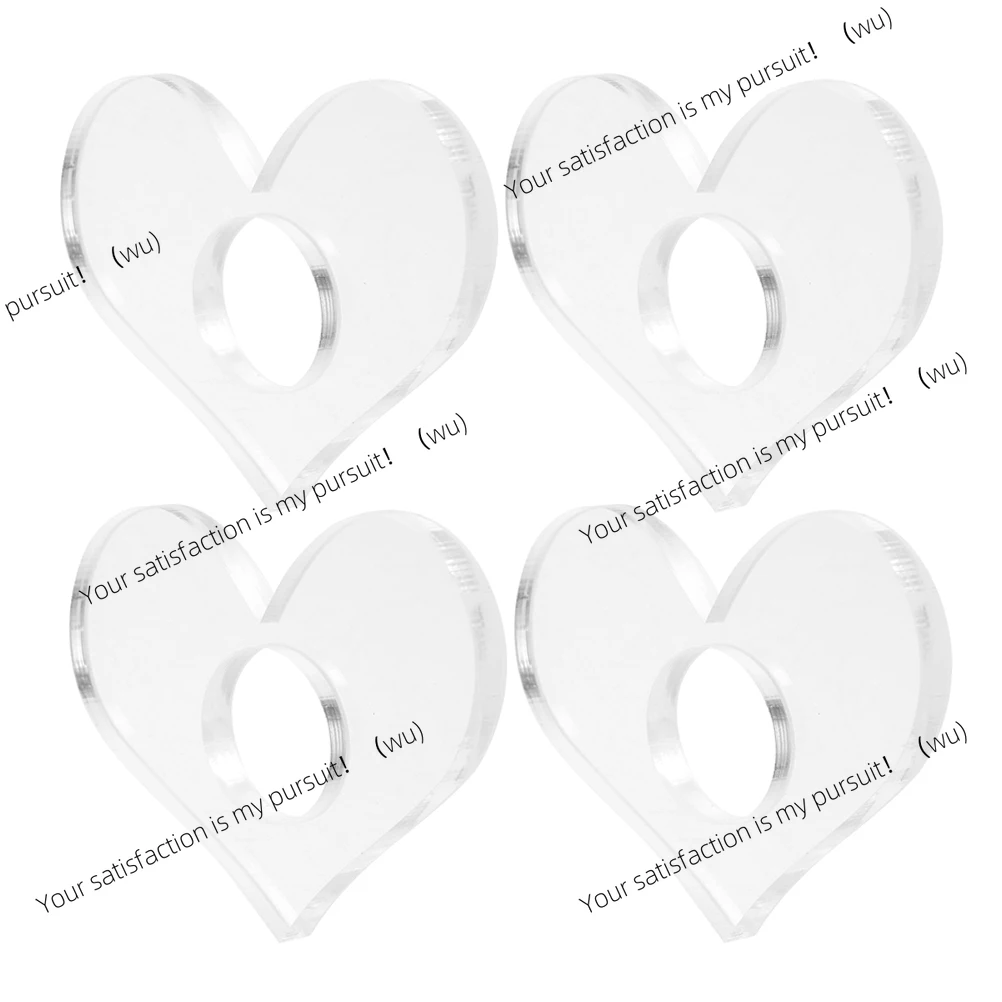 4 Pcs Heart Shaped Thumb Bookmarks Transparent Acrylic Clear Reading Accessories Page Holder Student Supplies Thickened Material