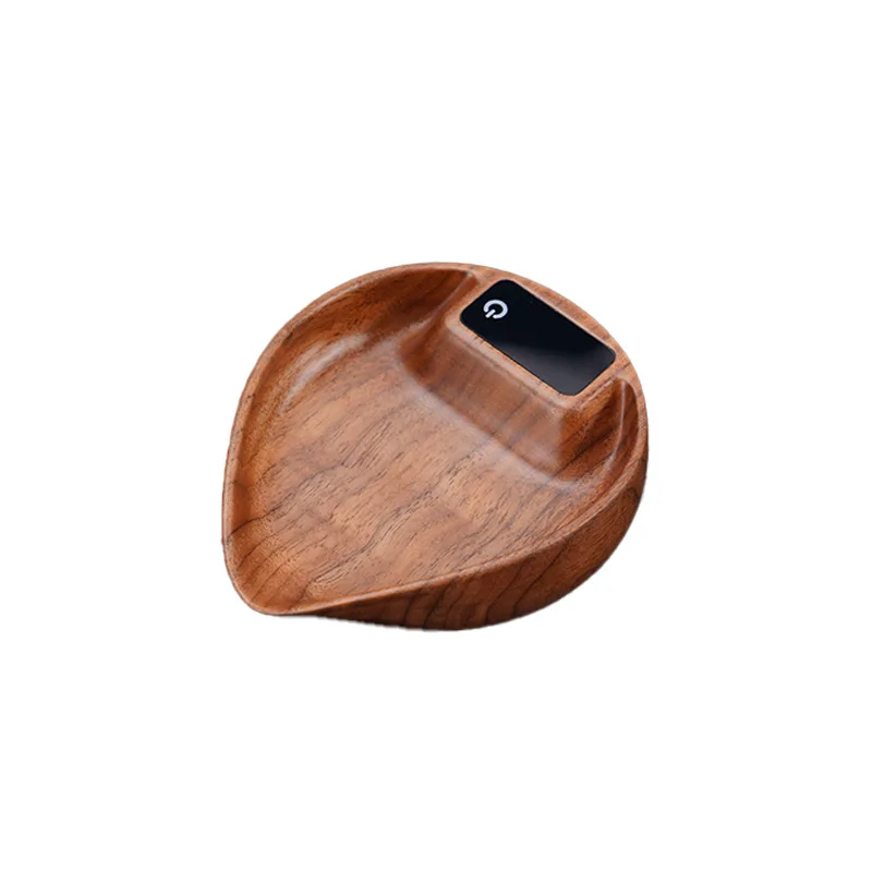 

Small solid wood coffee electronic scale High precision Italian special gram weight Walnut coffee bean plate scale