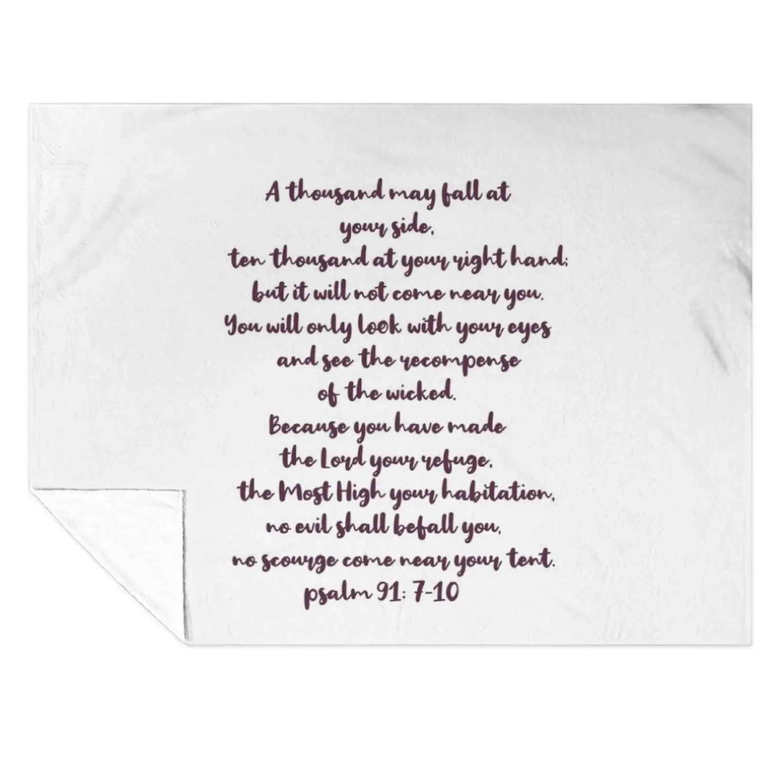 

Psalm 91:7-10s Throw Blanket For Sofa Thin Plush Fashion Sofas Plaid Blankets