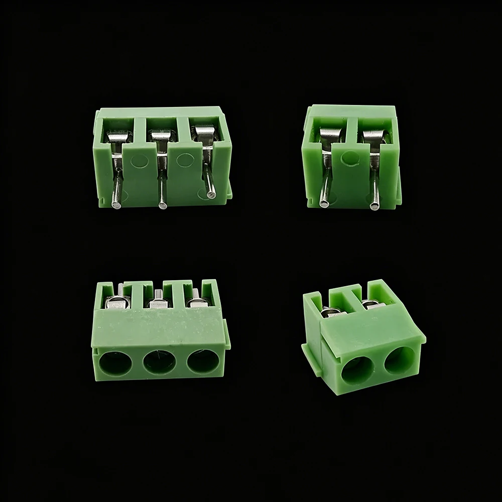 10/20/50Pcs KF396 3.96mm 2Pin 3Pin Spliceable PCB Screw Terminal Block Wire Connector Green 300V 10A Plug-in PCB Terminals