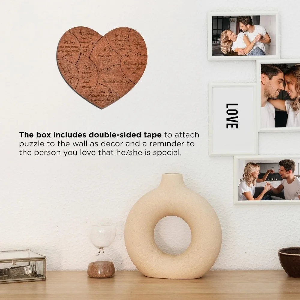 Wooden Material Wooden Heart Puzzle Heart Shape Puzzle Box Style Heart Puzzle Box Interactive Design Romantic Gift Puzzle