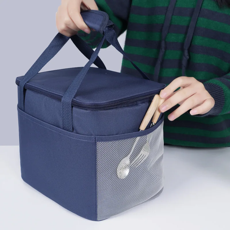 

Large-capacity Color-blocking Cross-border Hot Sale Outdoor Insulated Bag - Office Worker Picnic Lunch Portable Meal Bag