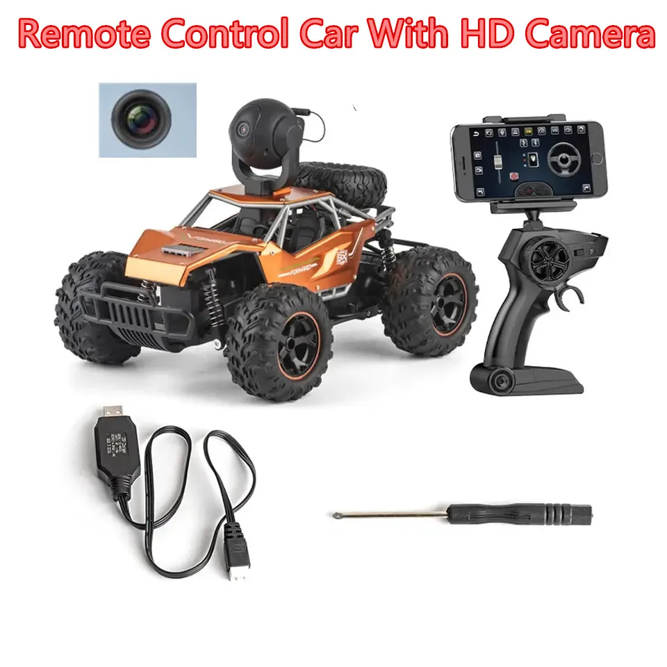 

LH-C039W Alloy RC Car With 720p/1080p Wifi FPV HD Camera 2.4GHZ 4WD Off-road 30KM/H High Speed Video Car Children's toy Gifts