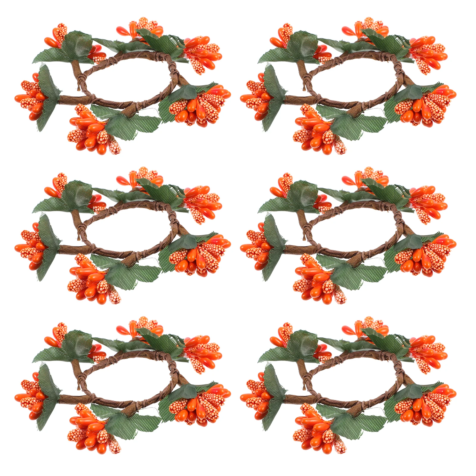 

6pcs Artificial Berry Plastic Home Decor Thanksgiving Day Wreath Party Festival Thanksgiving nament Simulation Stylish