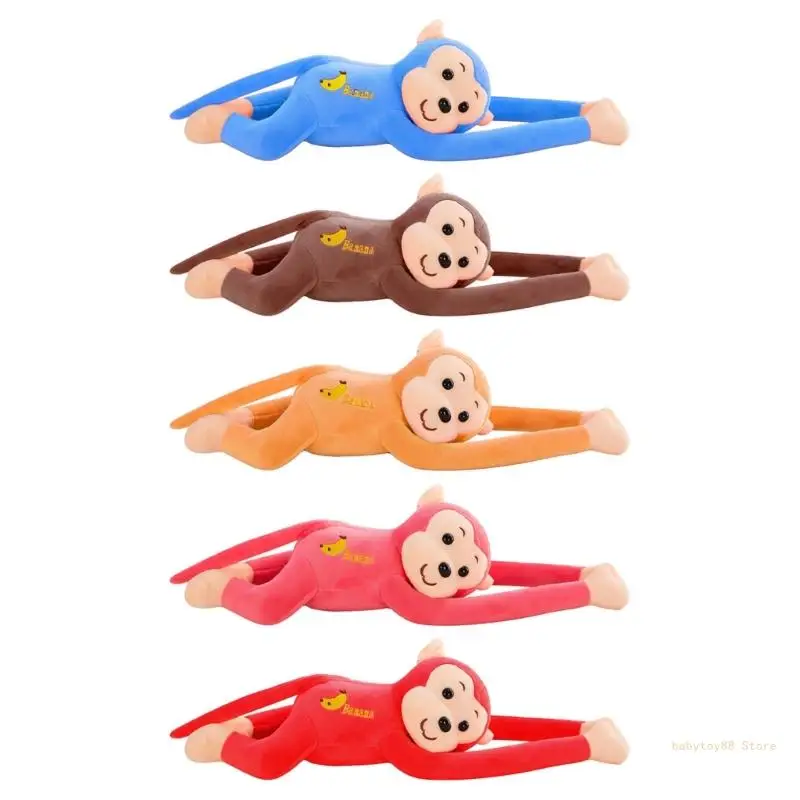 Y4UD Long-Armed Monkey Shaped Soft Plush Hanging Home Decor Curtains Hanger