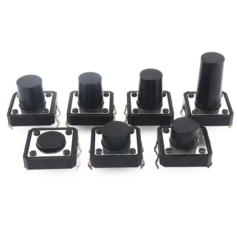 10PCS 12*12*4.3/5/6/7/7.5/8/9/10/11/12/13/14/15/16mm 4Pin Tact Switch  4-Pins Tactile Tact Mini Push Button Switch Micro Switch