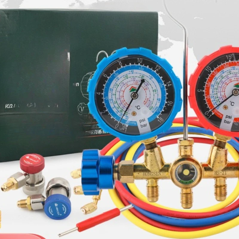 

Automotive air conditioner fluoride gauge HS-536C snow pressure gauge refrigerant gauge double valve refrigerator