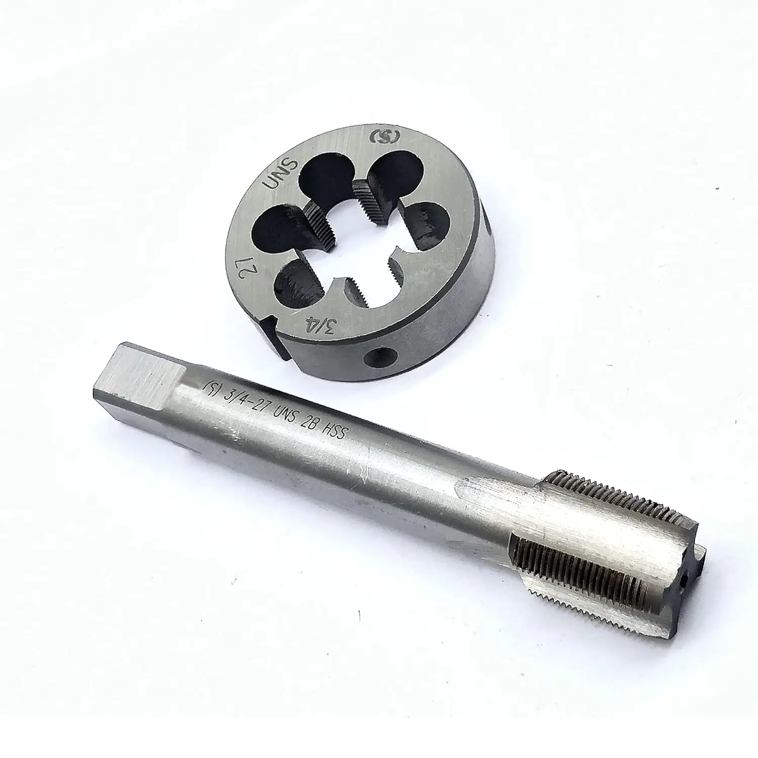 

3/4"-27 UNS HSS Tap And Die Set UNF Machine Thread Tap And UNF Round Thread Die Right Hand