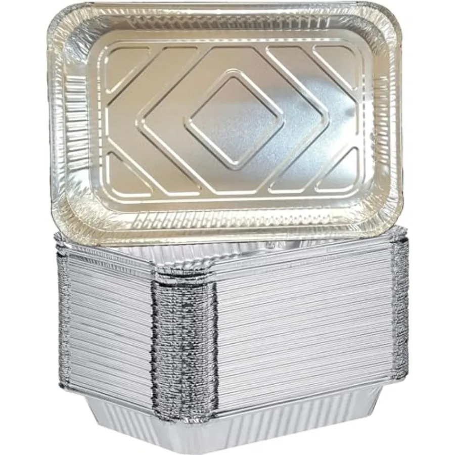 

Формы из алюминиевой фольги 4 фунта. Лотки из алюминиевой фольги 12 x 8 x 1,7 для запекания, запекания, прочные и термостойкие формы из фольги с помощью