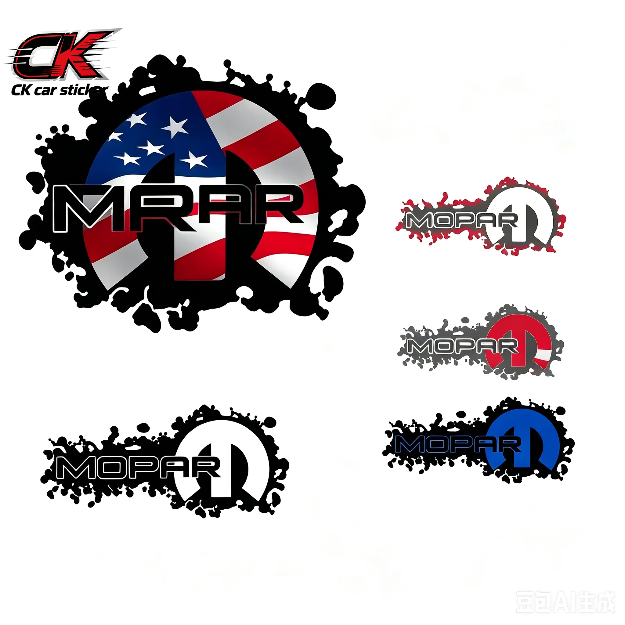 Creative Mopar Car Stickers, Suitable for Cars, Skateboards, Motorcycles, and Notebooks, Decorative Vinyl Stickers