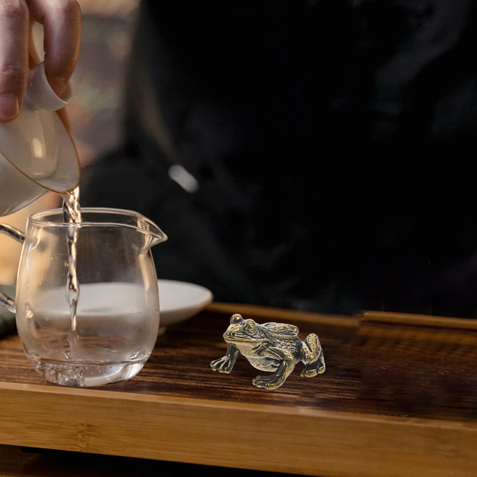 

Латунная лягушка, чай, домашнее животное, ретро, маленькое милое животное, настольное украшение для домашнего офиса, винтажный подарок для рукоделия