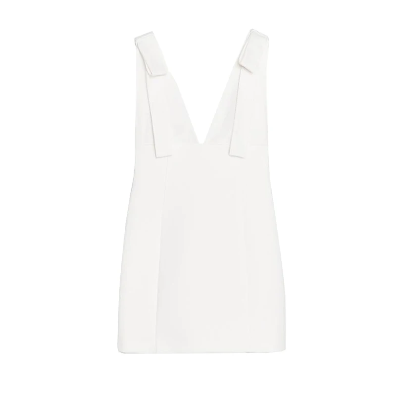 สปริง/ซัมเมอร์ คอลเลคชั่นใหม่ เสื้อผ้าผู้หญิง ดีไซน์เรียบง่าย คอวี แต่งโบว์ผูก ดีไซน์ทันสมัย เหมาะสำหรับใส่ทำงาน ทรงเอวสูง...