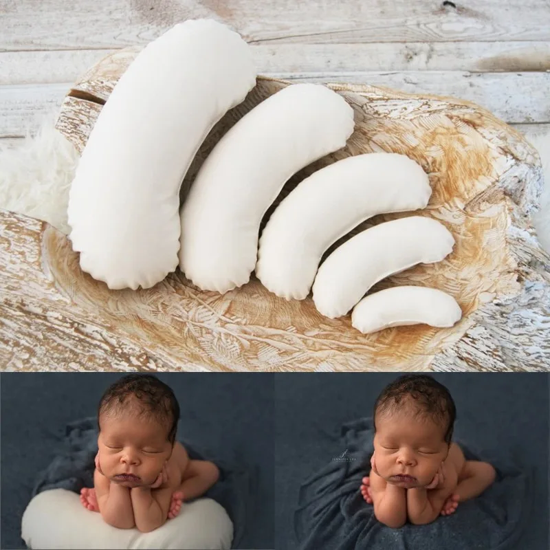 

5pcs/set Newborn Photography Props Simple Crescent Auxiliary Pillows Baby Posing Basket Fillings Cushion Photoshoot Accessories