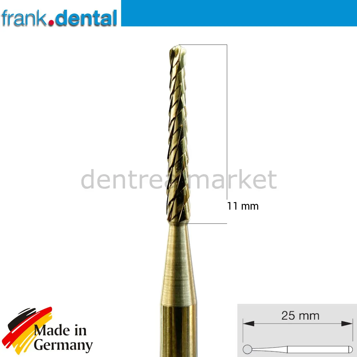 Frank Dental Titanium Coated Carbide Lindeman Surgery Burs - Dental Bone Cutter- Lindemann Bone Cutter - Bone Cutter 262 FGXL