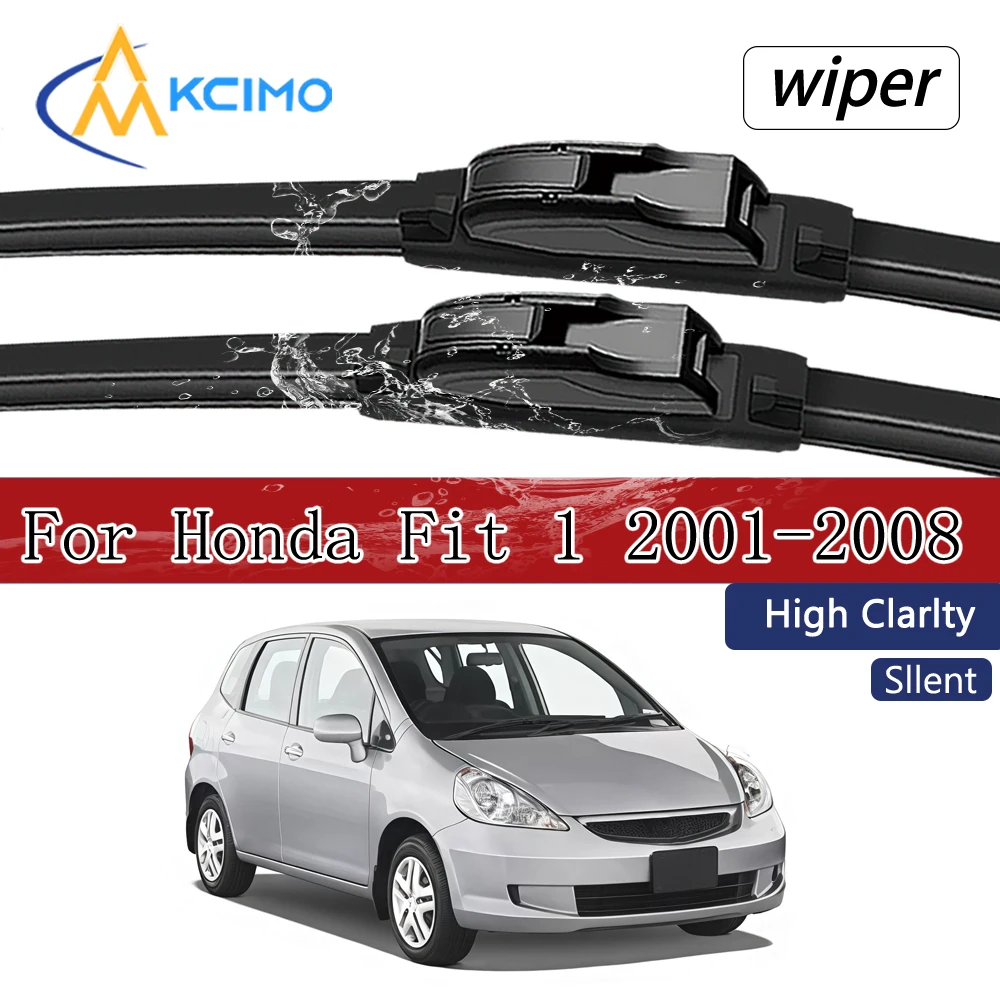

Щетки стеклоочистителя для лобового стекла, идеально подходящие для Honda Fit 1 2001-2008, для водительской и пассажирской стороны, всепогодные, без разводов.