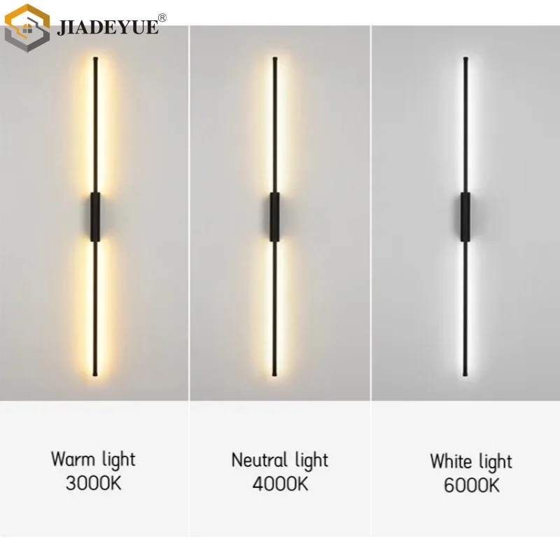 Modern minimalist LED strip wall lamp sofa living room TV background wall bedroom bedside lamp 110V 220V