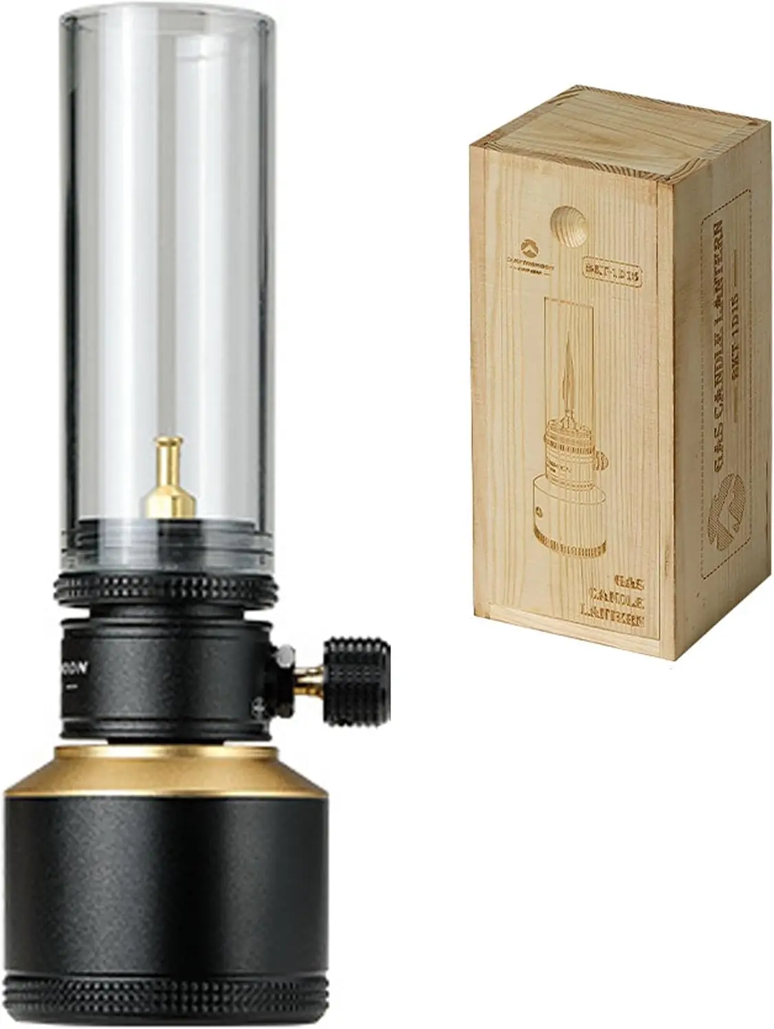 

Портативный газовый фонарь для кемпинга с пустым баллоном, черный, идеально подходит для приключений на природе