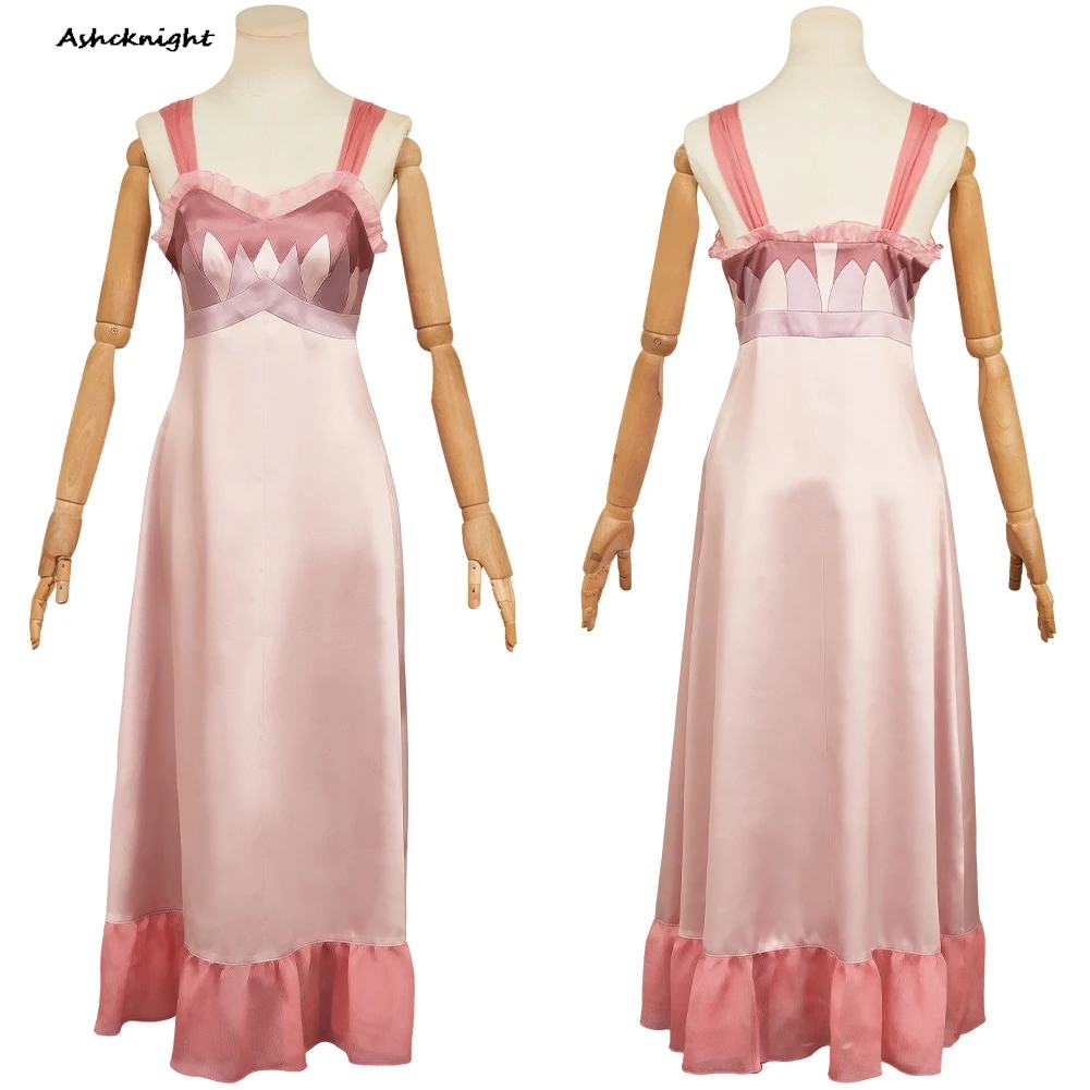 

2025 Movie Wicked Cosplay Glinda Straps Dresses Clothes Women Party Disguise Roleplay Halloween Costume Carnival Outfit Suits