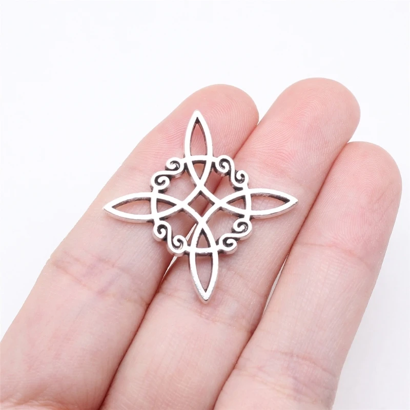 10 Pcs Celtic Knot Charm Hollow Irish Knot Pendants Vintage Irregular Pendant DIY Necklace Bracelet Jewelry Accessories