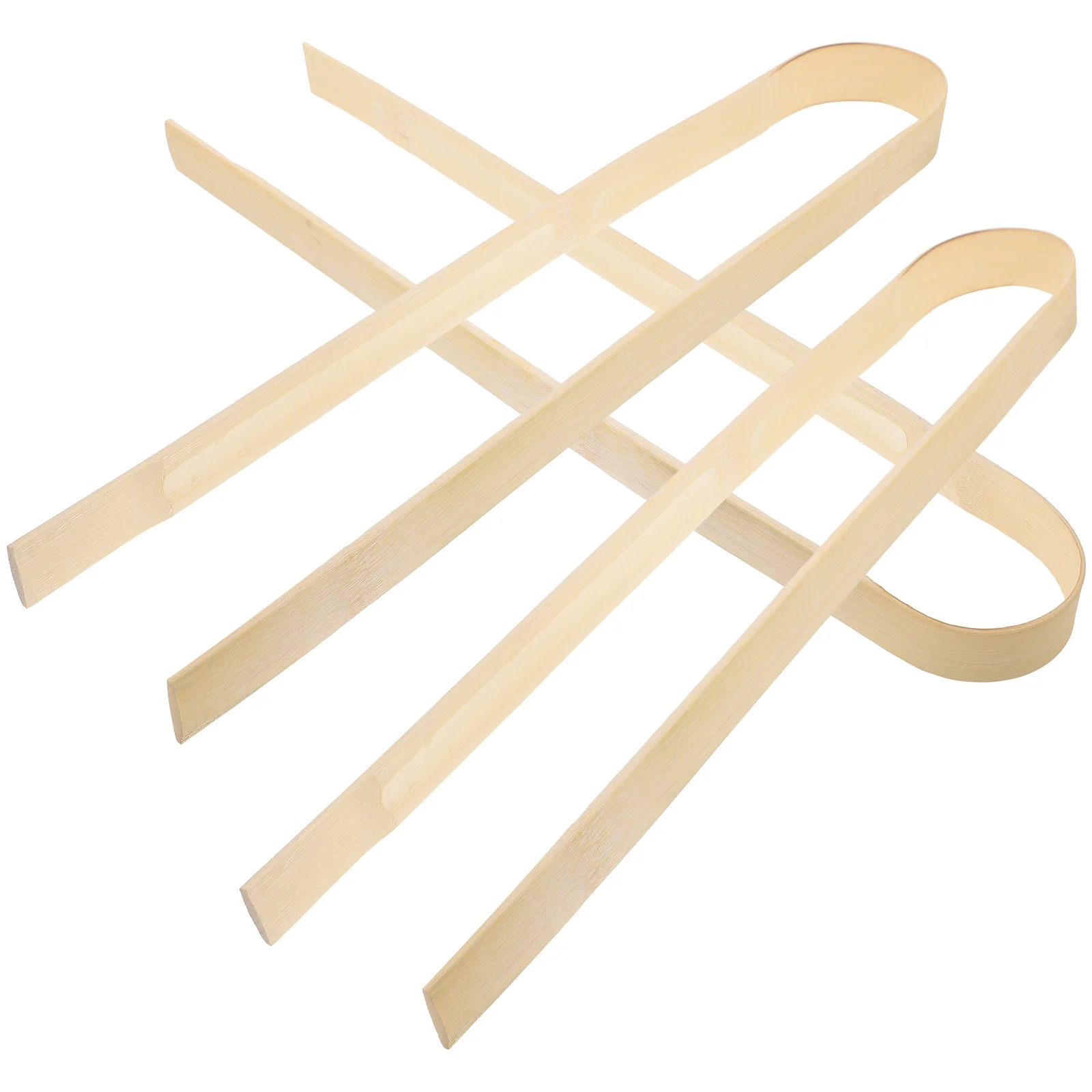 

3pcs Bamboo Kitchen Tongs Strong Smooth Anti-Rust Cooking Clips Oil Discharge Ergonomic Bbq Tongs For Air Fryer Roasting Salad