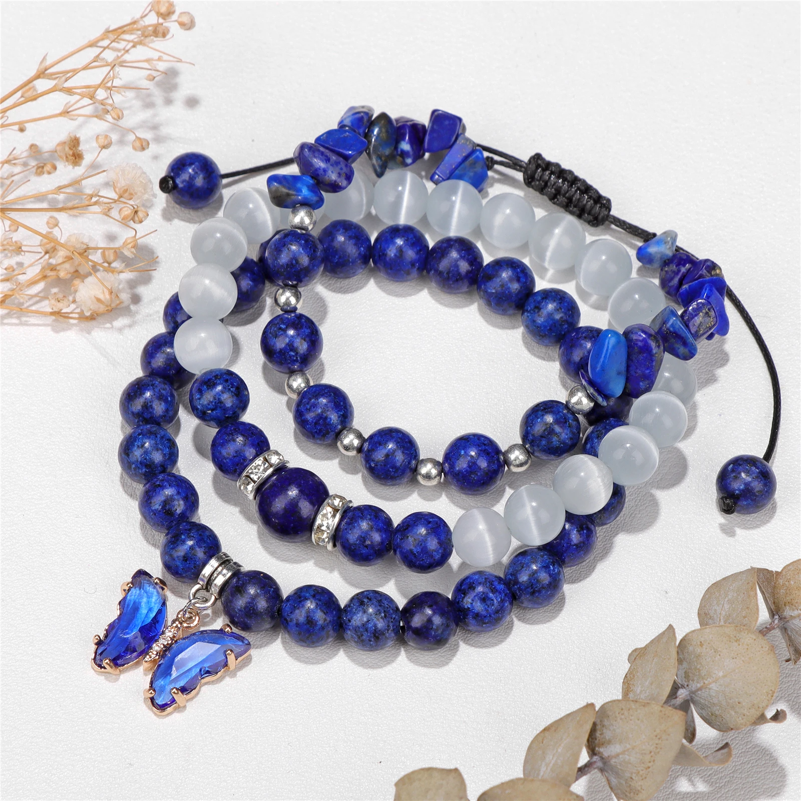 Natural Lapis Lazuli White Cat - Healing Crystal Set ulasan dan harga