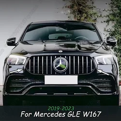 Grille Under The New GT Style Front Bumper Grille Racing Grill For Mercedes-Benz GLE-Class W167 C167 2019-2023 TopCar Design Kit