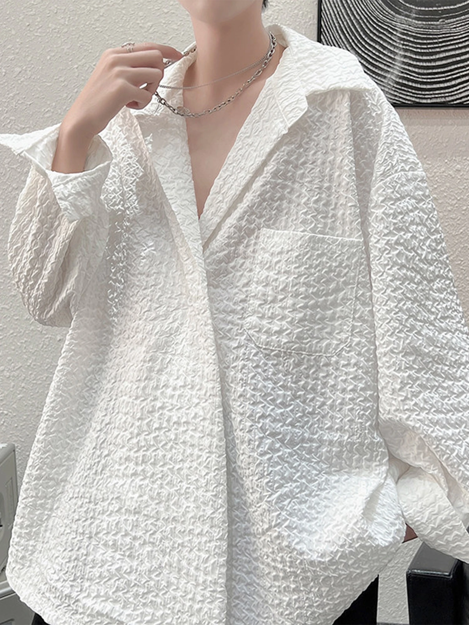 Women's White Long Sleeve Blouses and Shirts Korean Style Y2k Gyaru Oversize Shirt Vintage Loose Blouse for Women Spring Autumn