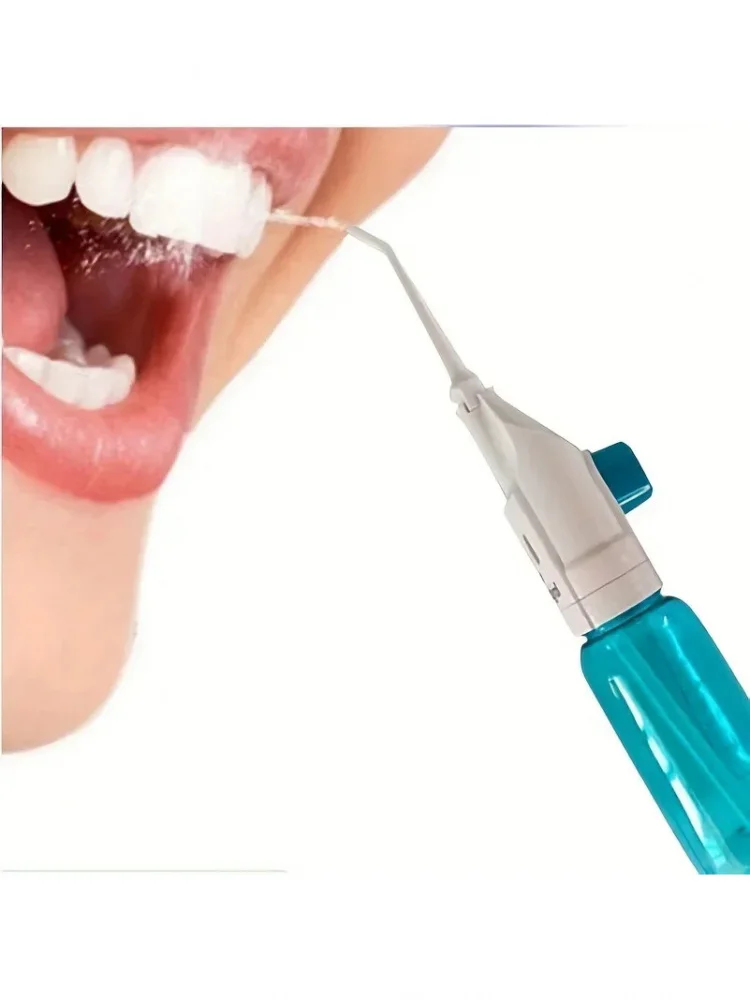 1PC draagbare hogedrukwaterflosser – handmatige Pulse Jet Cleaner voor tanden en tandvlees, diep reinigende monddouche - afbeelding 2