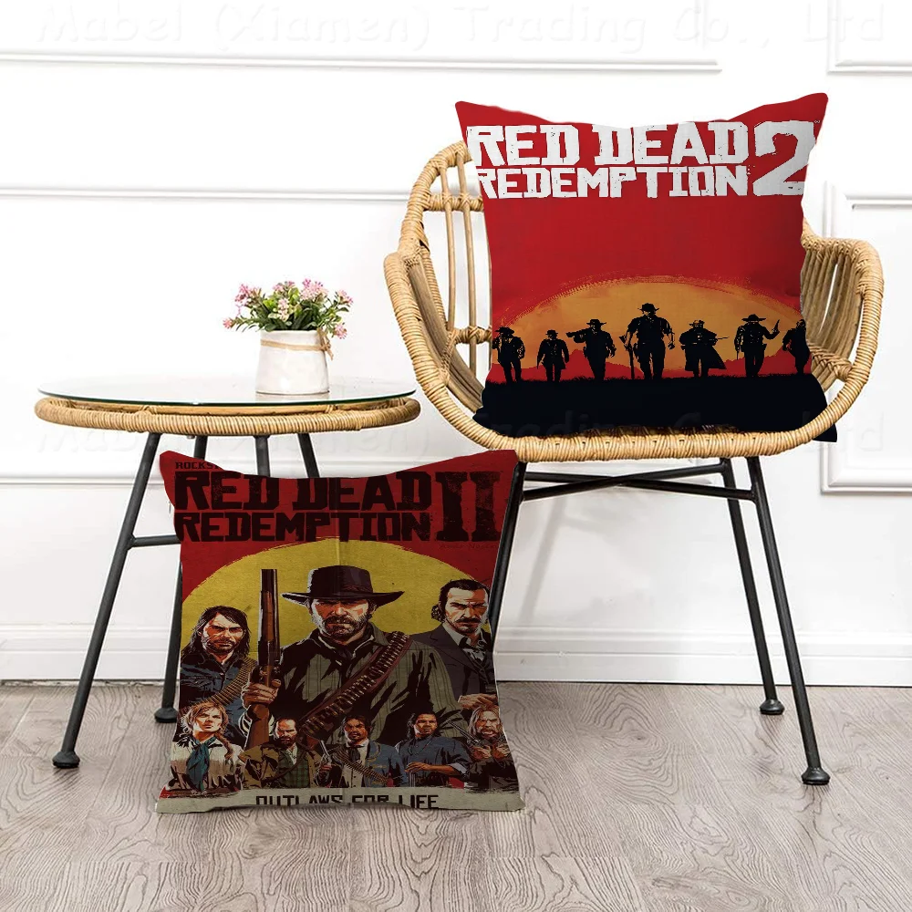 

Red Dead Redemption 2 Pillowcase Toon Gift Cushion Cover Bedroom Home Sofa Chair Seat Decor Pillow Case