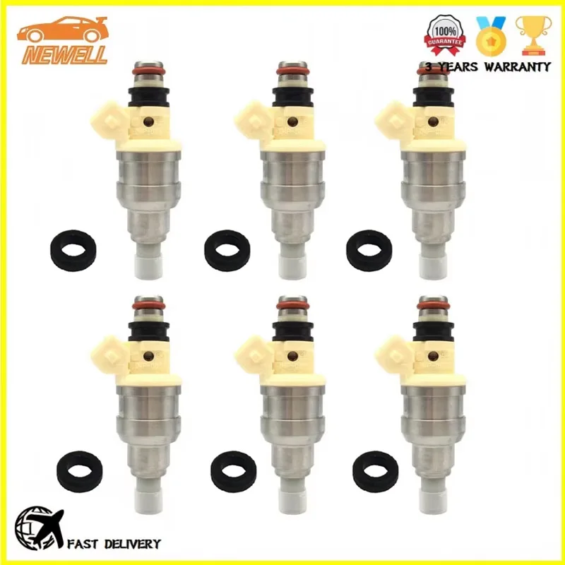 6pcs INP-051 MD111421 B210H 195500-2080 FJ128 Fuel injector For MITSUBISHI ECLIPSE GALANT MIGHTY MAX MIRAGE MONTERO SIGMA 3.0 V6