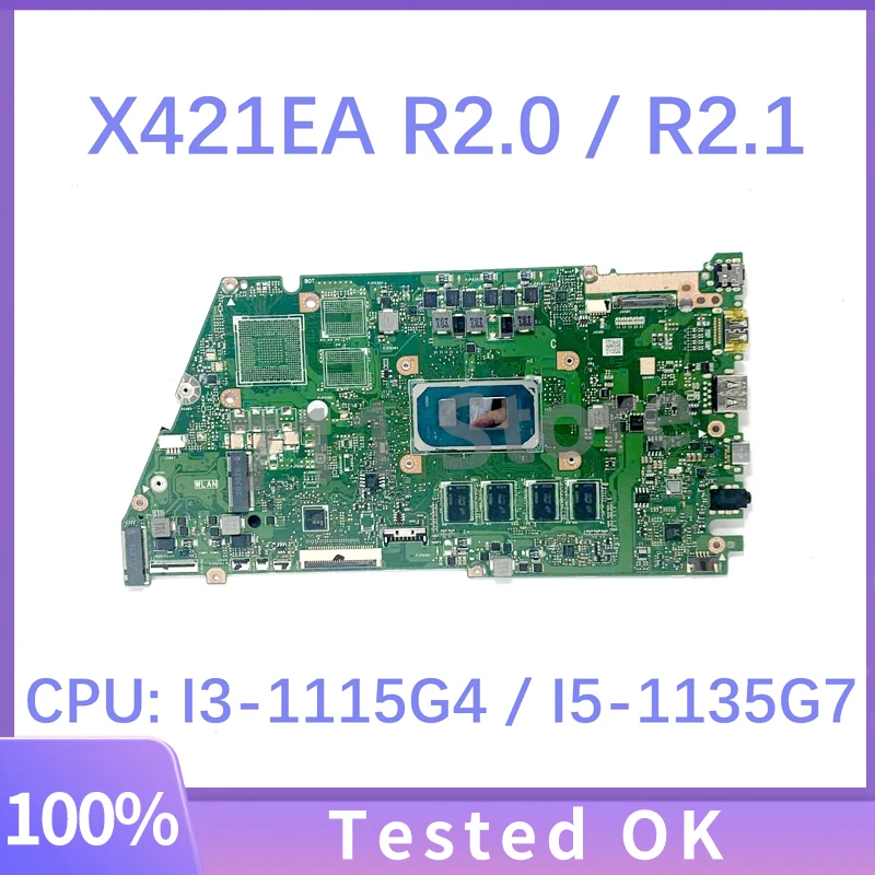 ASUS 노트북 마더보드, X421EA R2.0/R2.1, I3-1115G4 / I5-1135G7 CPU 하이 퀄리티 포함, 100% 완전 테스트 완료 OK