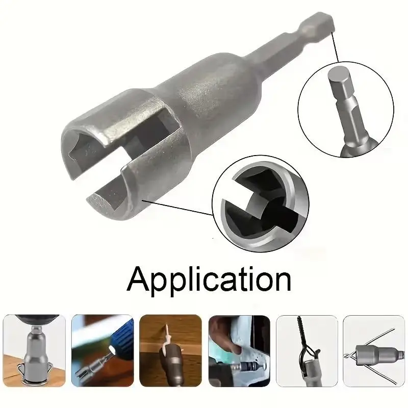 Natural Slotted Butterfly Hole Socket Wrench Hexagonal Handle Electric Screwdriver Butterfly Nut Socket Tool For Various Screws