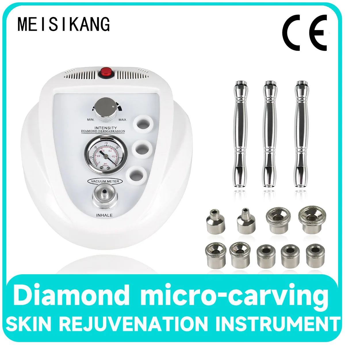 

MEISIKANG 3 IN 1 Diamond Dermabrasion Microdermabrasion Machine Blackhead Wrinkles Removal Exfoliating Face Beauty Device