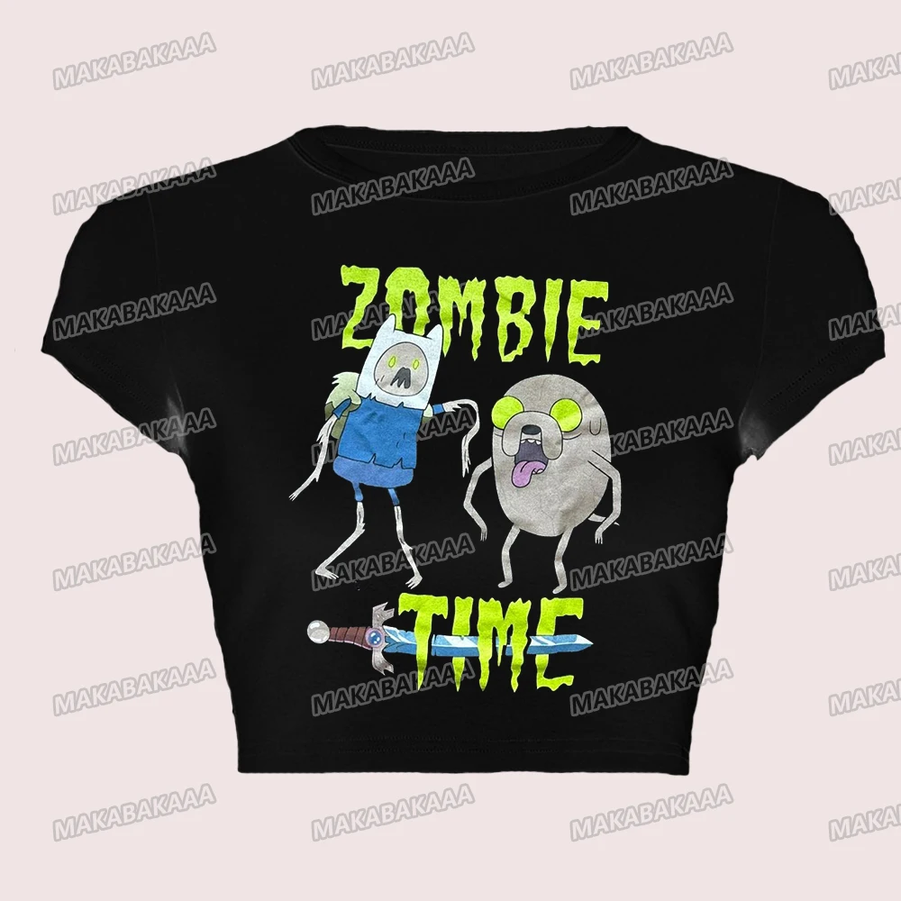 المرأة القوطية نمط المتناثرة أعلى المحاصيل ، الجمالية المطبوعة تي شيرت ، Y2K الملابس الشعبية ، الصيف الطفل الشارع ارتداء ، الجمالية ، الرجعية