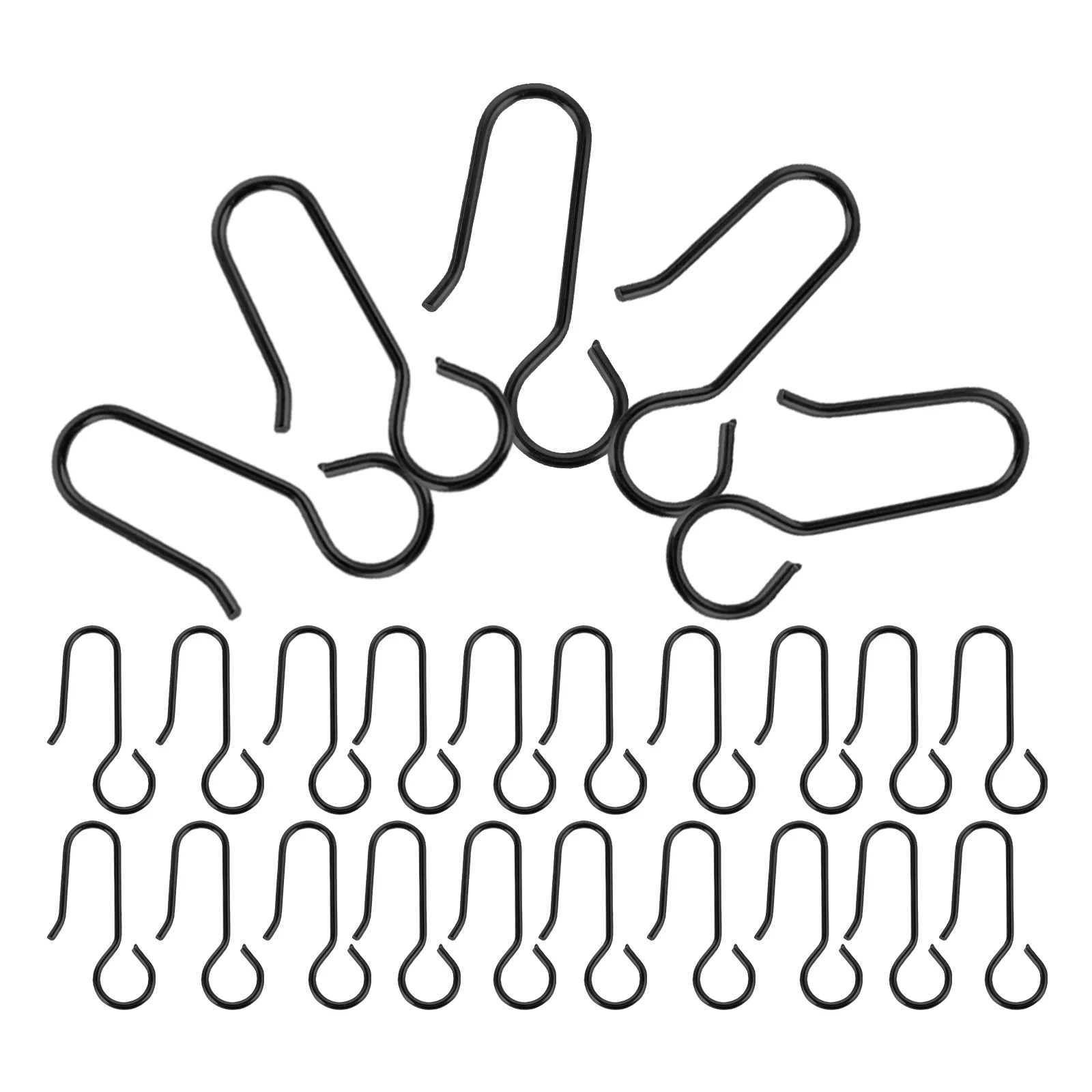 

100pcs Hooks Ceiling Track Curtain Shower Drape Wire Sliding Track Glider Fitting Metal Hanging Hardware Decor