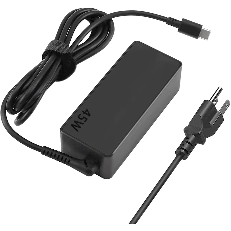 45W USB C Laptop Charger For Lenovo Chromebook 100E 300E S330 C330,Thinkpad Yoga L13 E14 E15 L14 L15 AC Adapter,US Plug